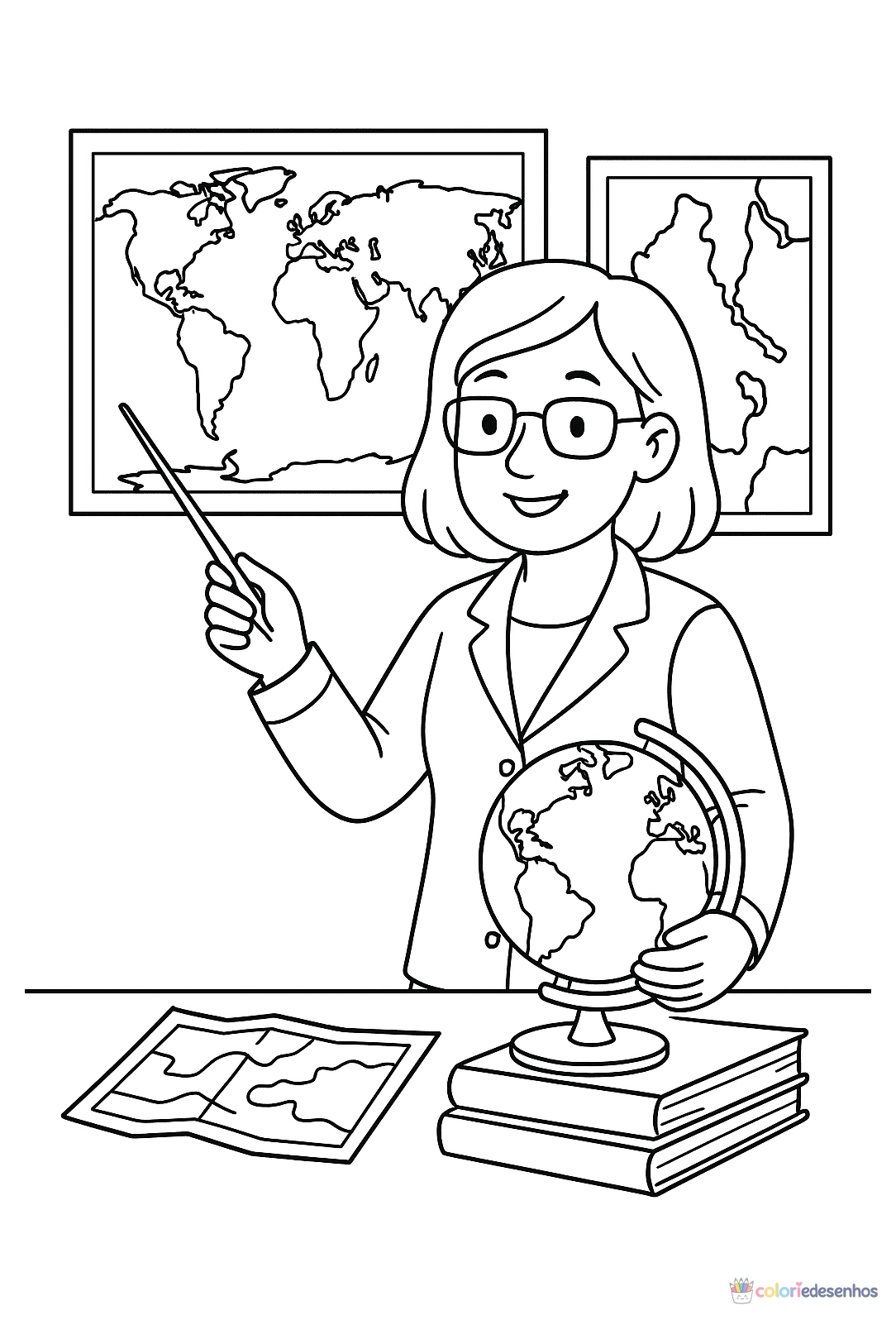 Professor para colorir