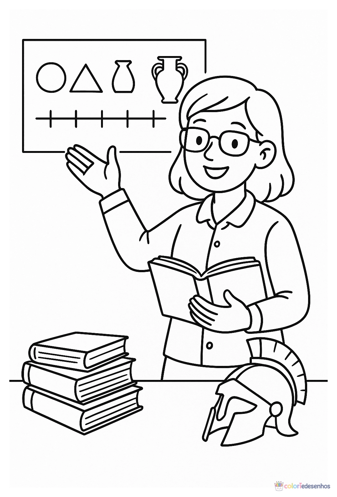 Professor para colorir