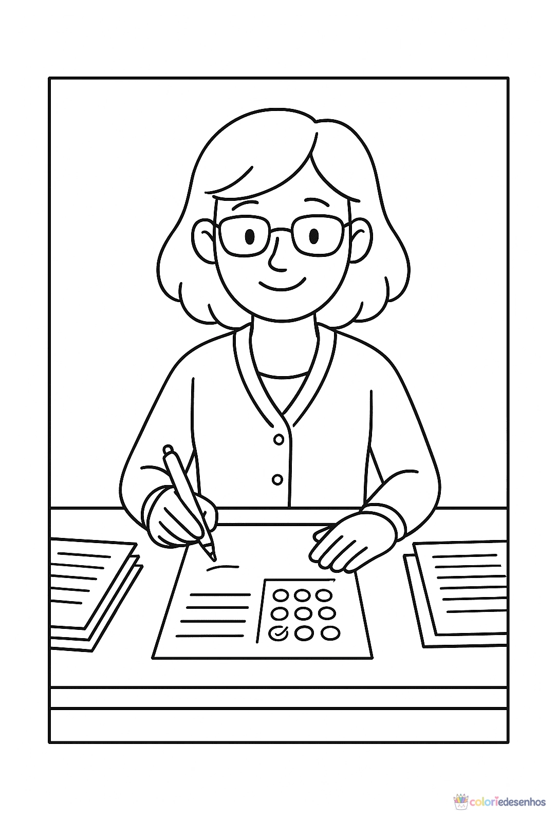 Professor para colorir