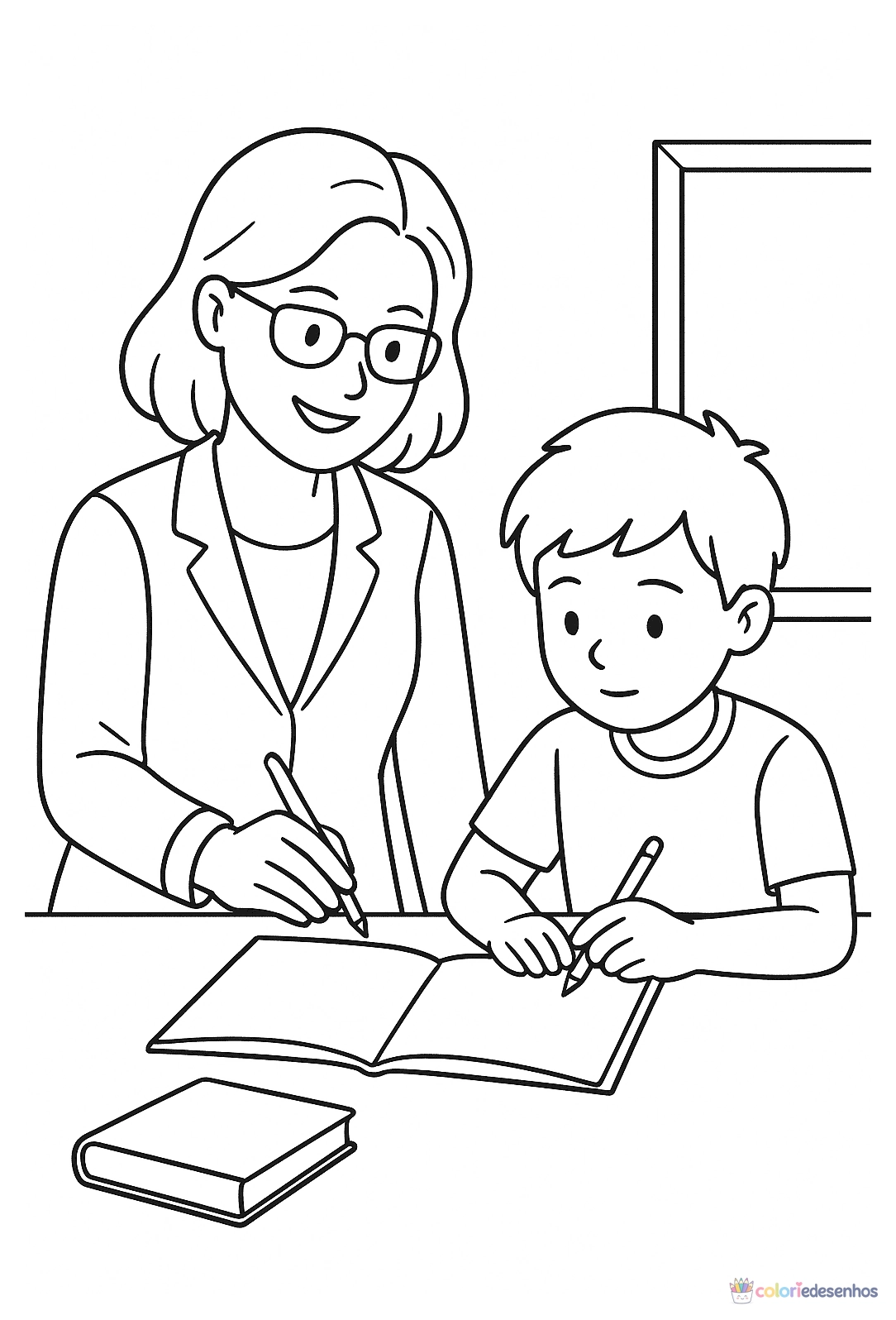 Professor para colorir
