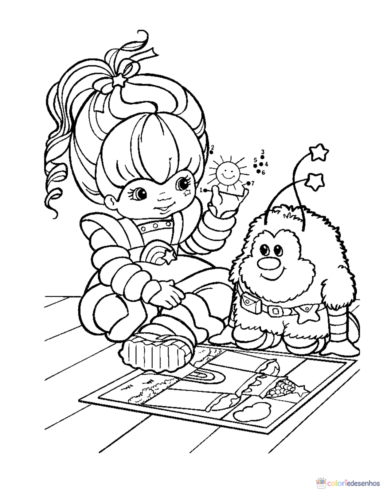 Rainbow Brite para imprimir e colorir para colorir