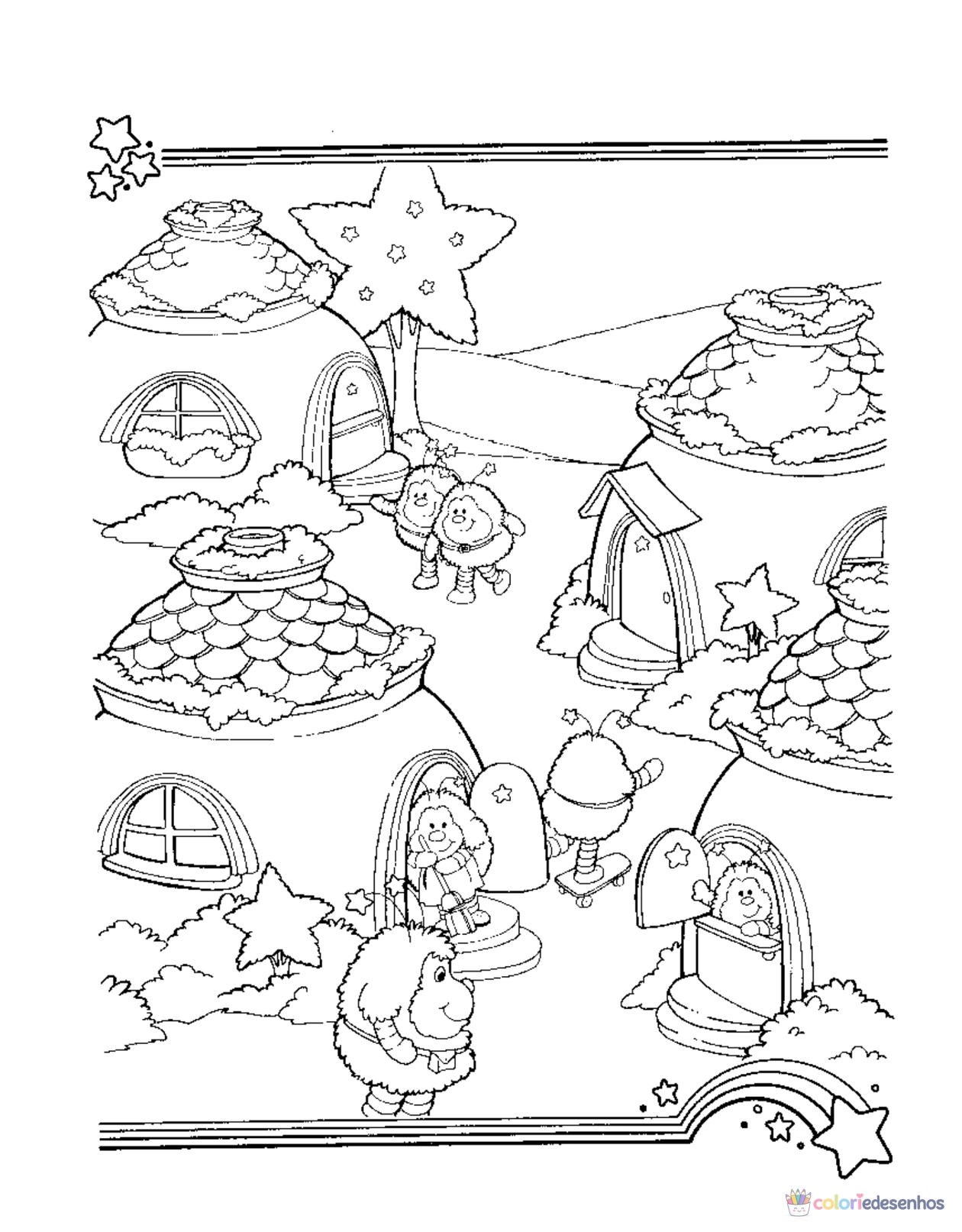 Rainbow Brite para imprimir e colorir para colorir