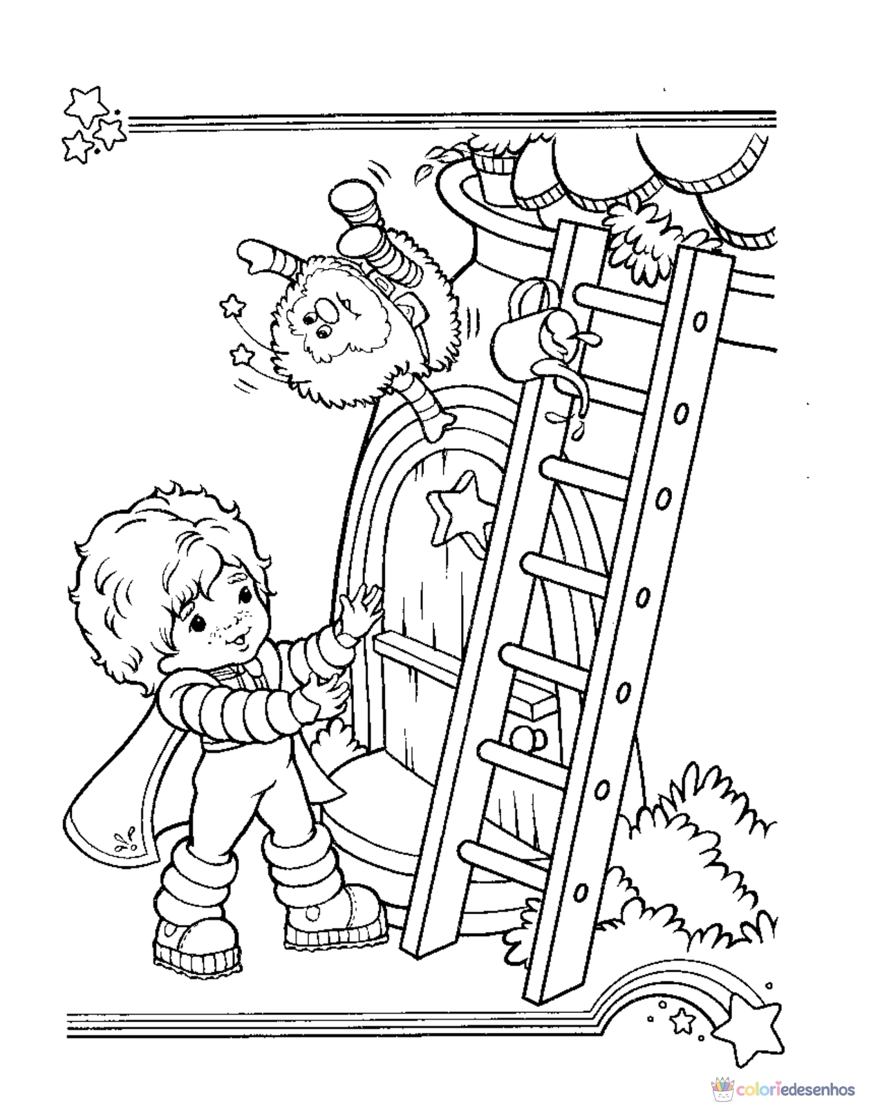 Rainbow Brite para imprimir e colorir para colorir