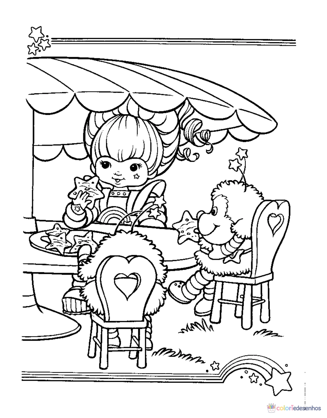 Rainbow Brite para imprimir e colorir para colorir