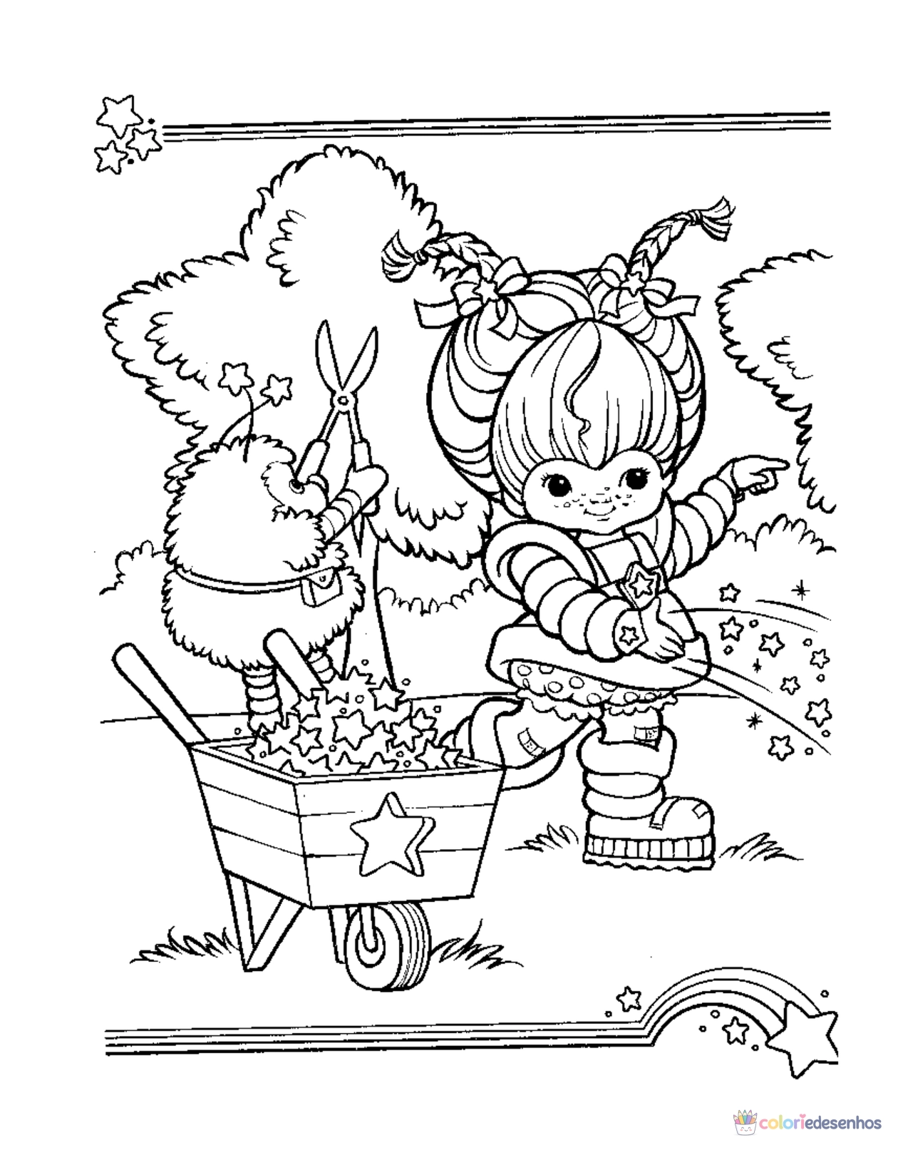 Rainbow Brite para imprimir e colorir para colorir