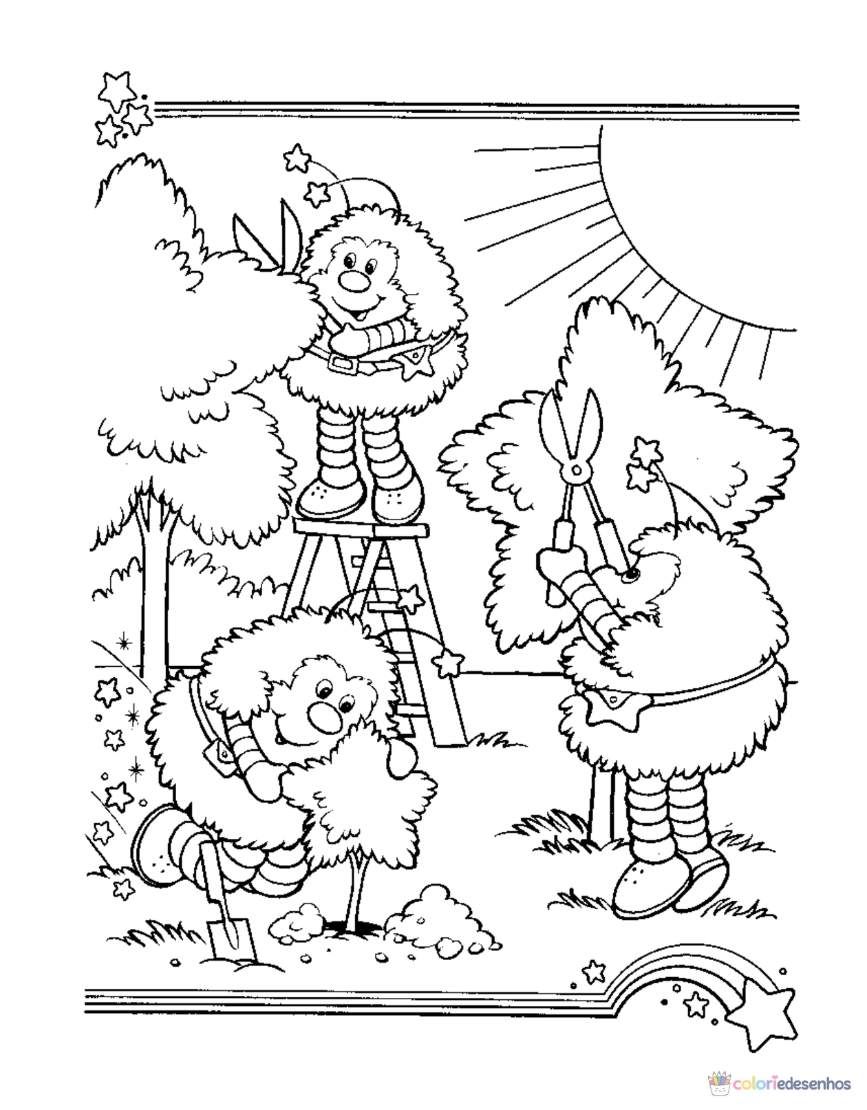 Rainbow Brite para imprimir e colorir para colorir
