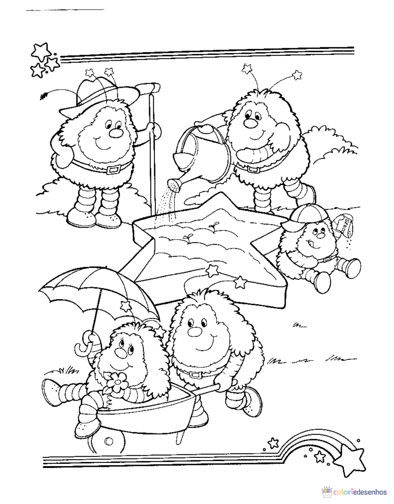 Rainbow Brite para imprimir e colorir para colorir