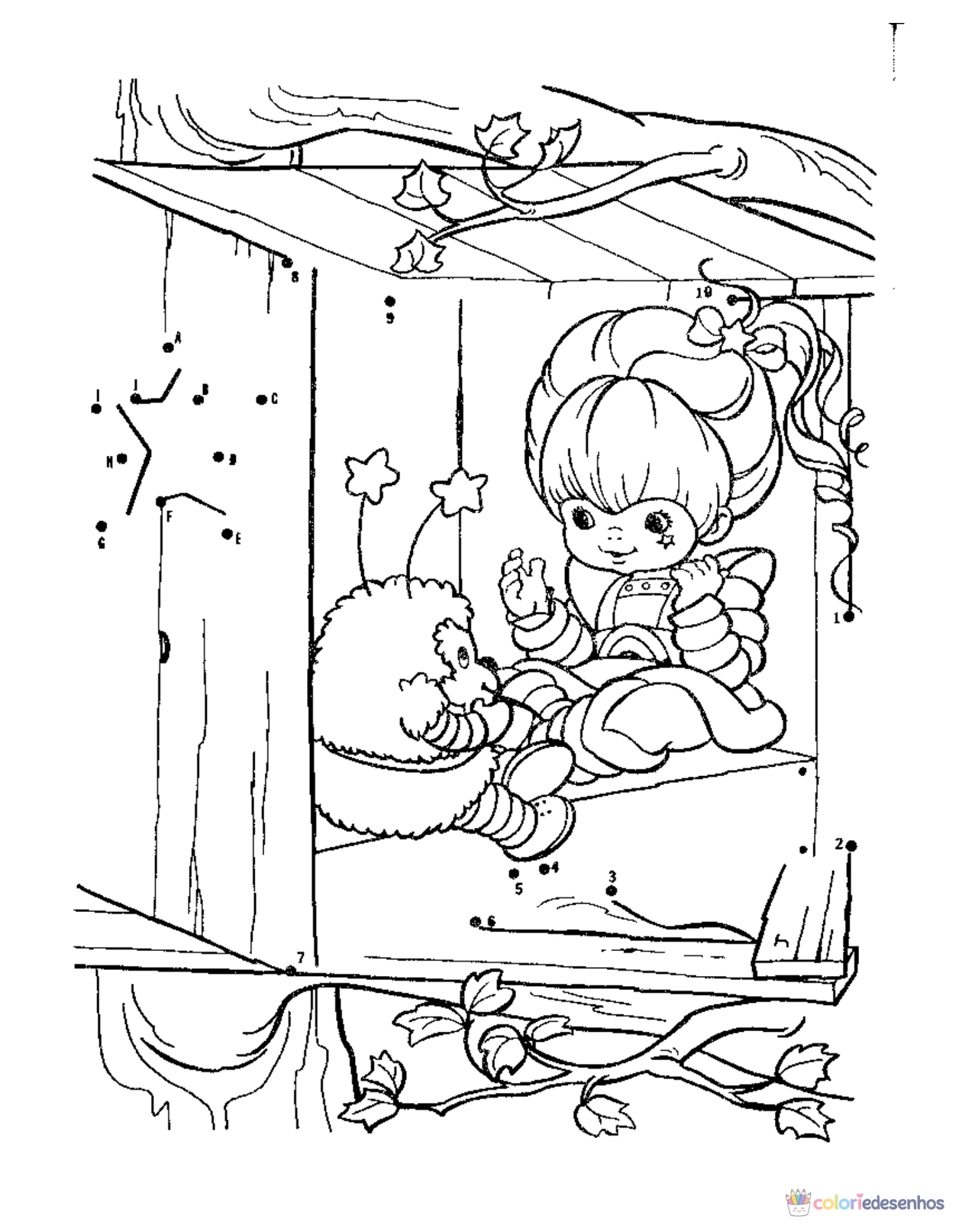 Rainbow Brite para imprimir e colorir para colorir