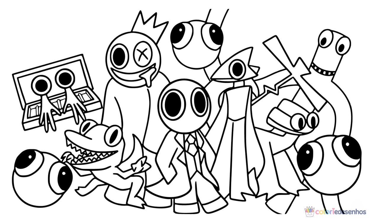 Desenhos de Rainbow Friends para colorir