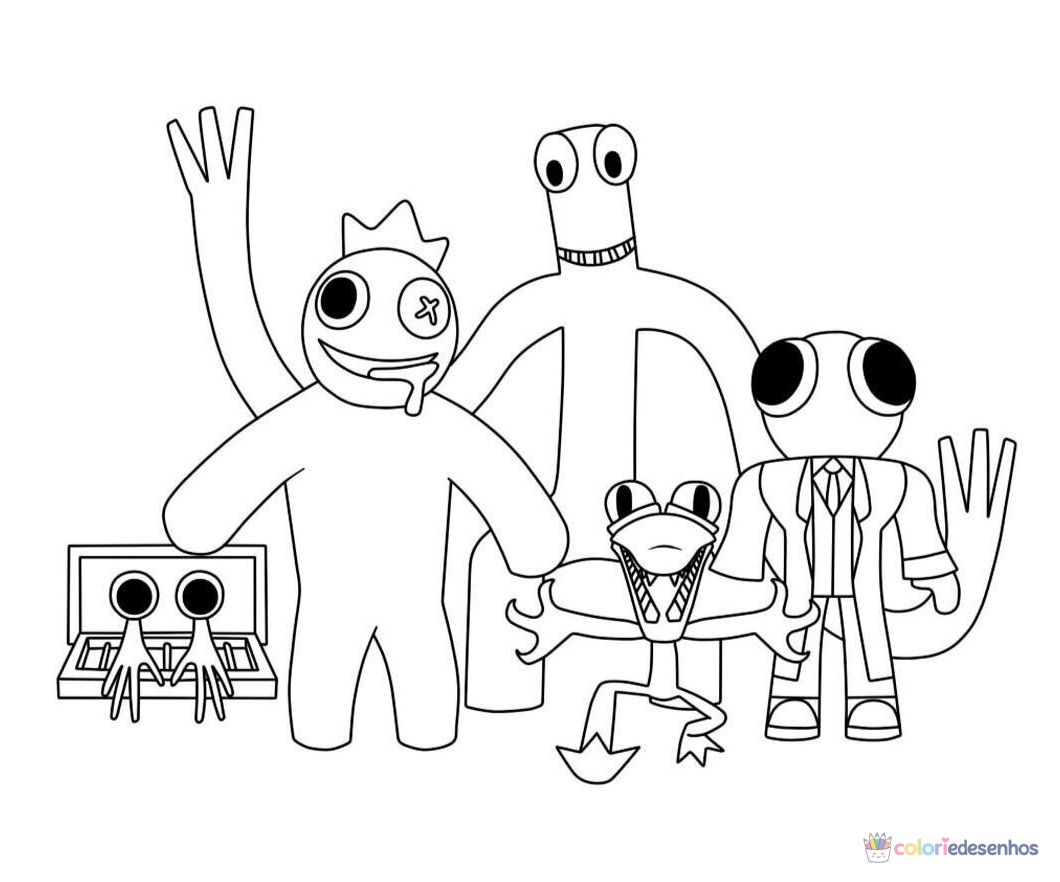 Rainbow Friends para colorir