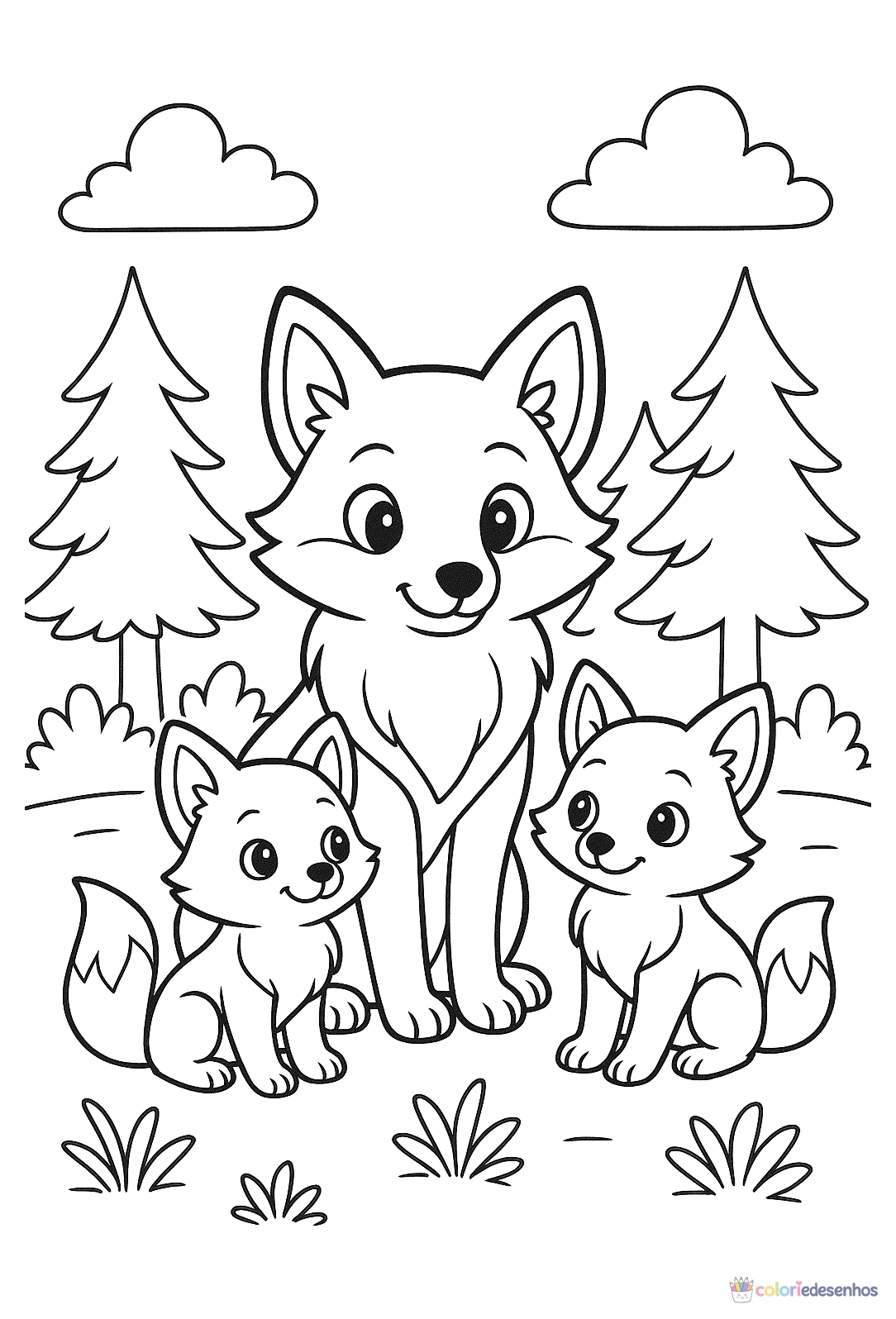 Raposa para colorir