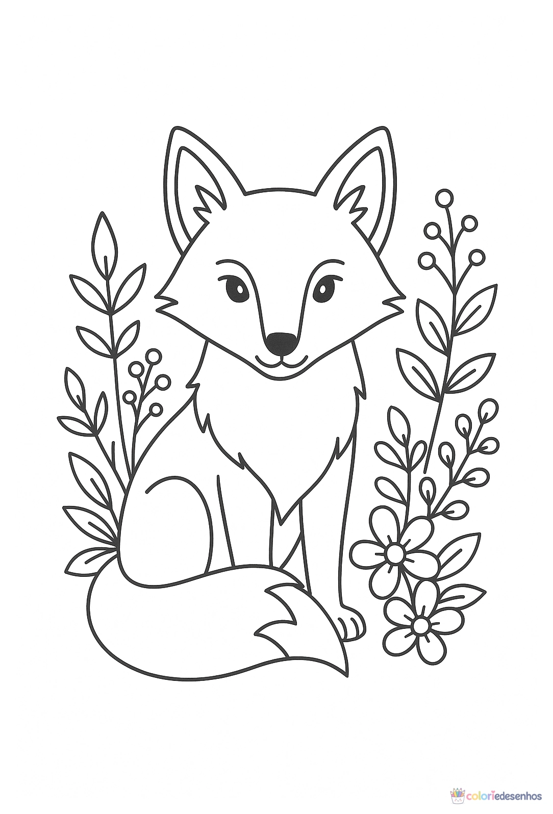 Raposa para colorir