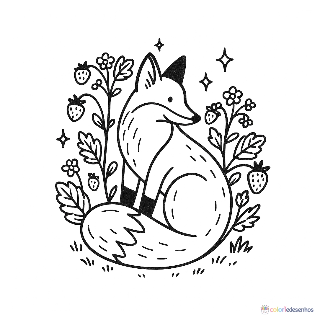 Raposa para colorir