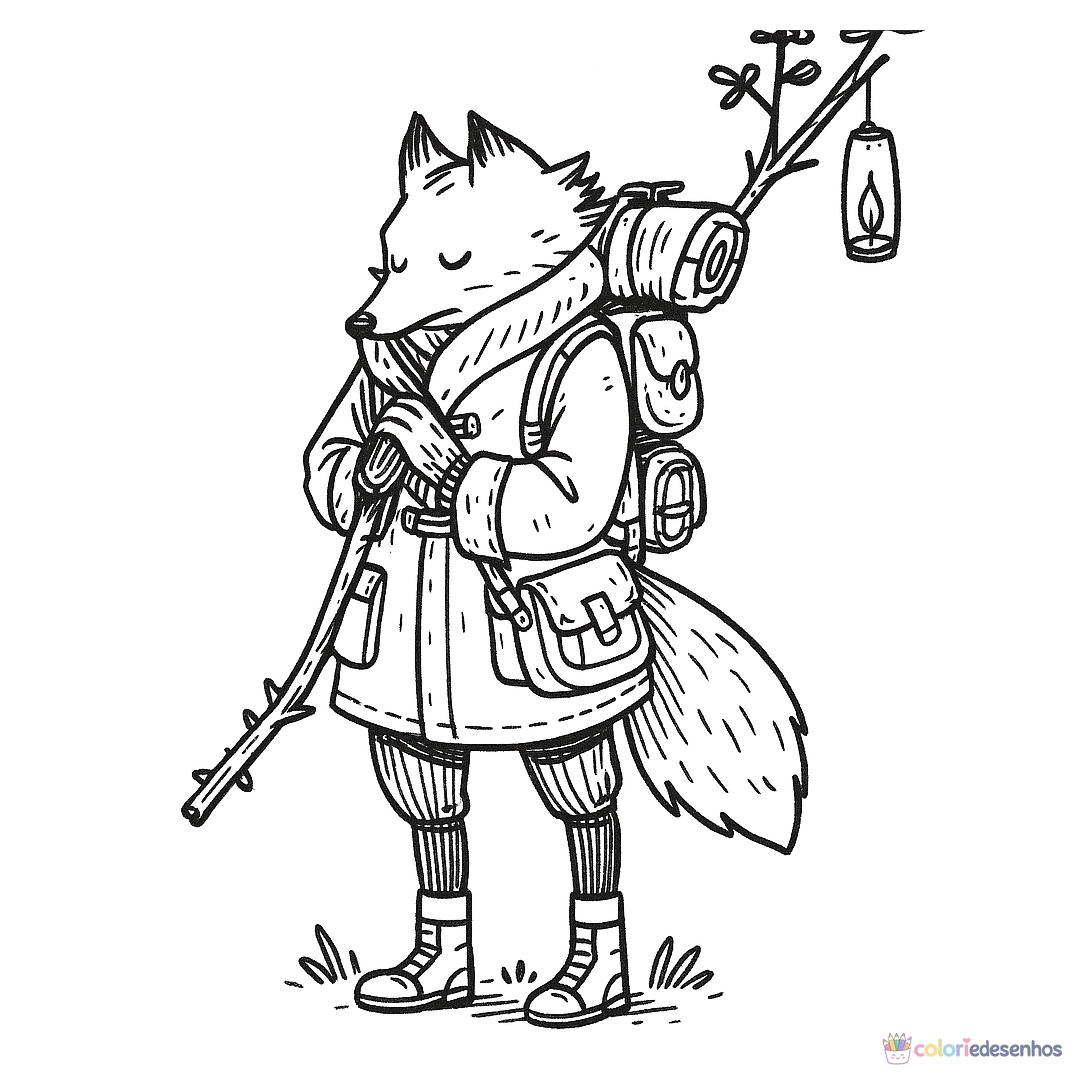 Raposa para colorir