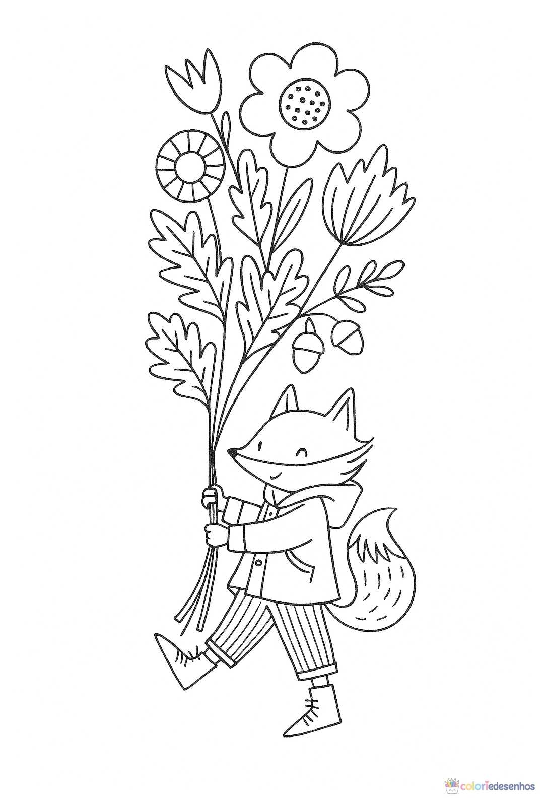 Raposa para colorir