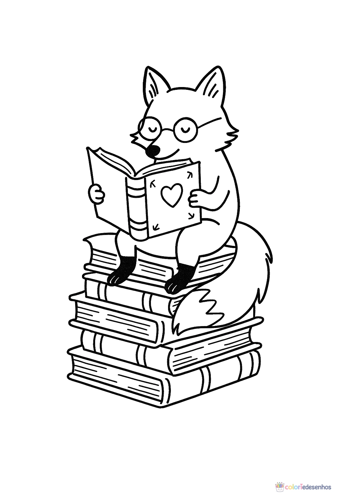 Raposa para colorir