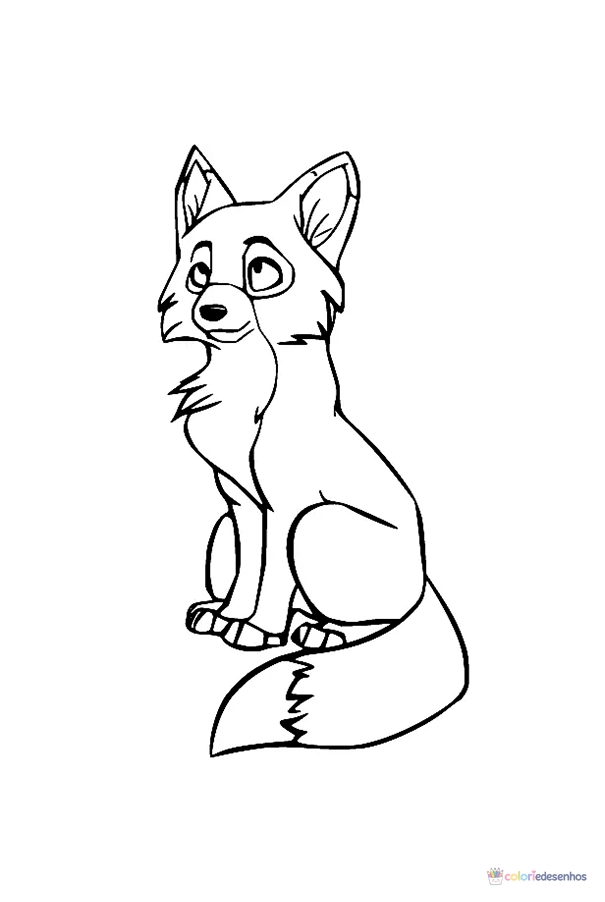 Raposa para colorir