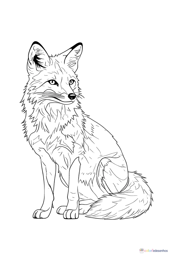 Raposa para colorir
