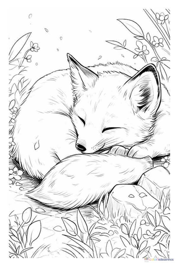 Raposa para colorir