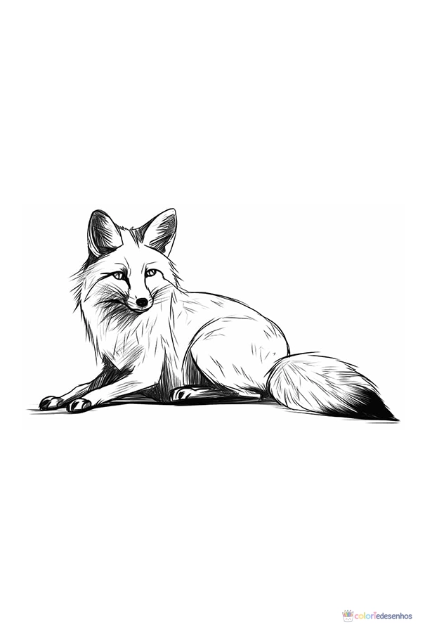 Raposa para colorir