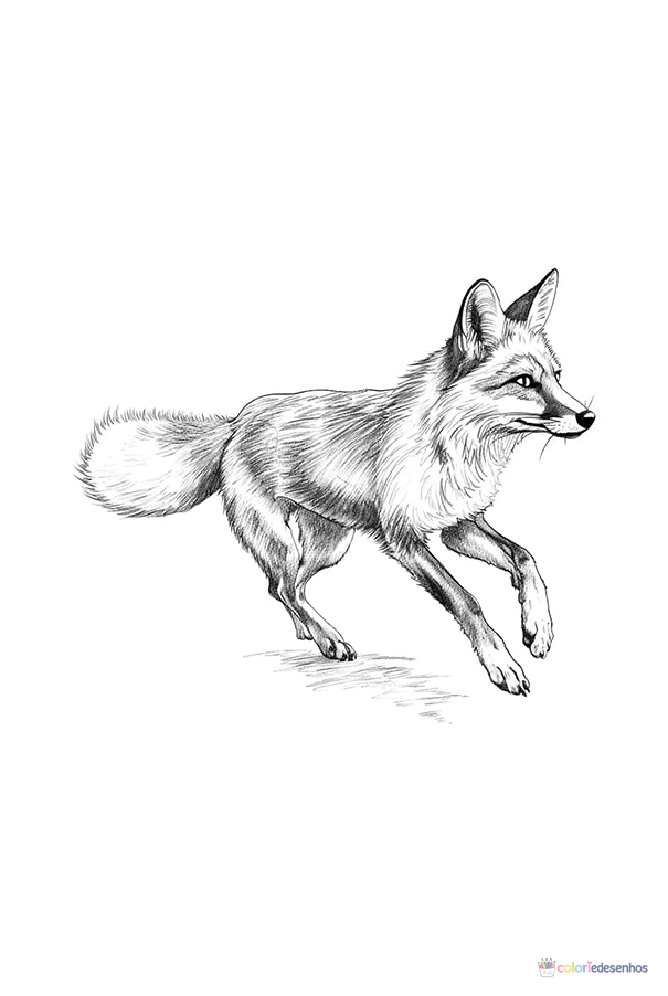 Raposa para colorir