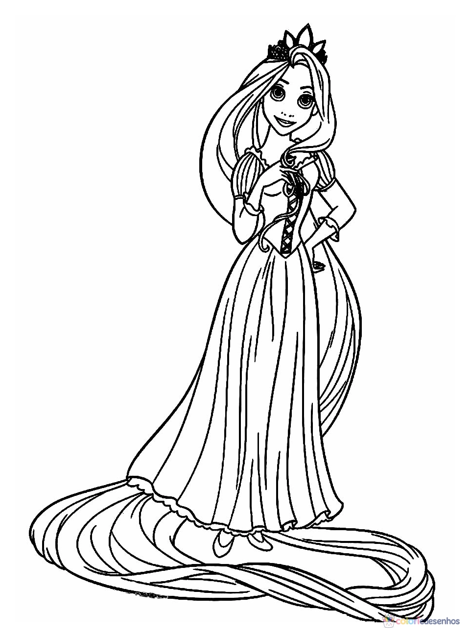 Rapunzel (Rapumzel) para colorir