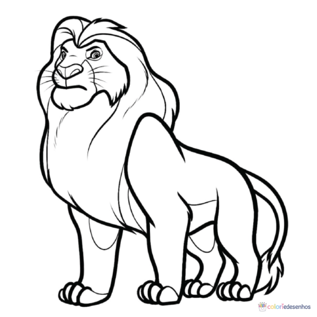 Rei Leão para colorir