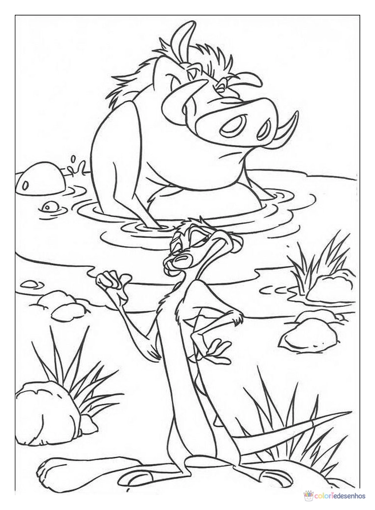Desenhos de Rei Leão para colorir