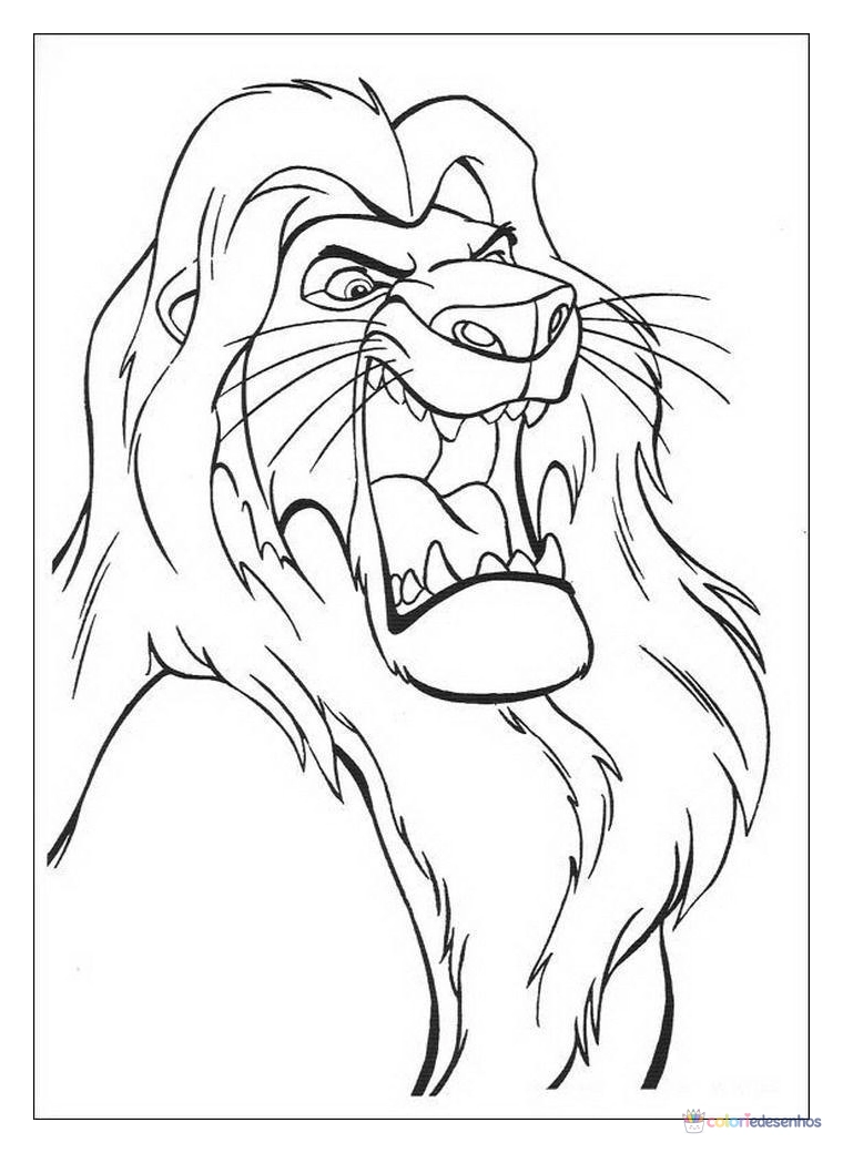 Rei Leão para colorir