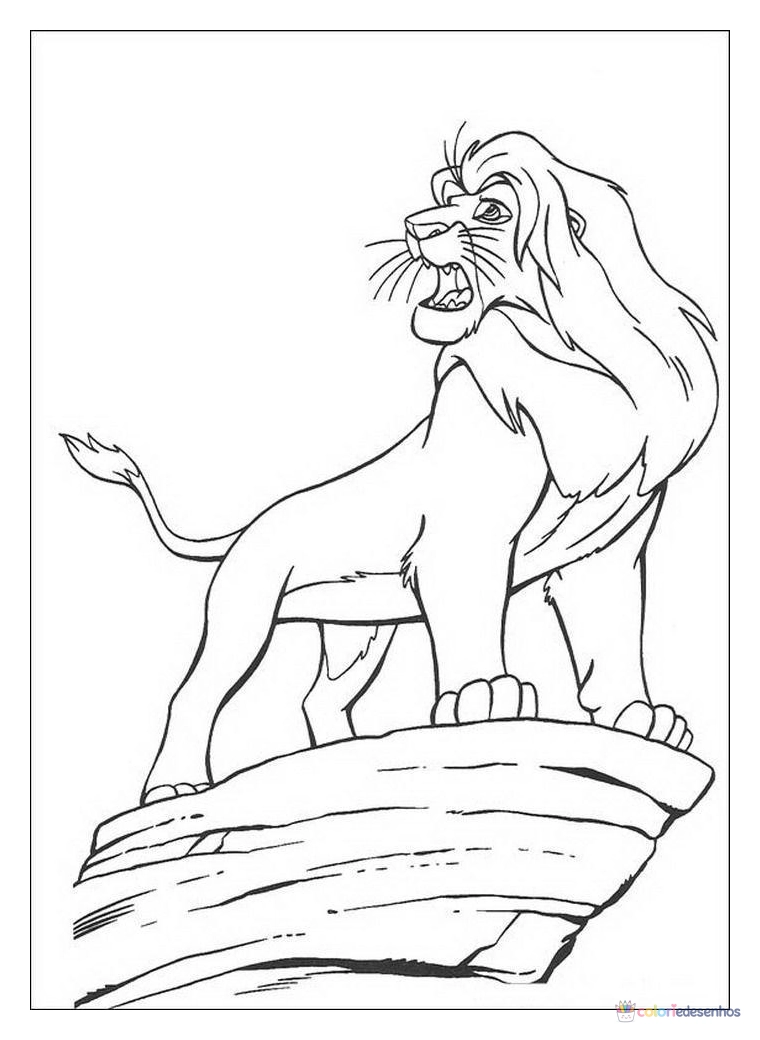 Rei Leão para colorir
