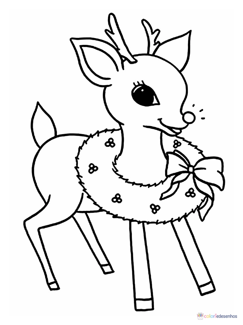 Renas para colorir