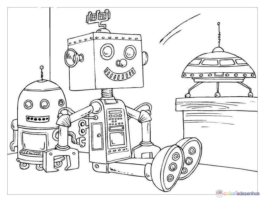 Desenhos de Robôs para colorir