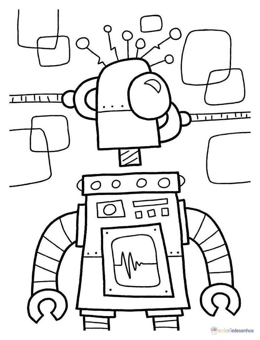 Robôs para colorir