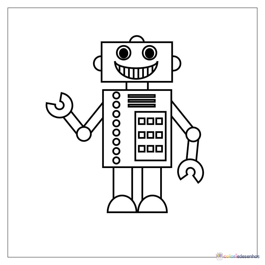 Robôs para colorir