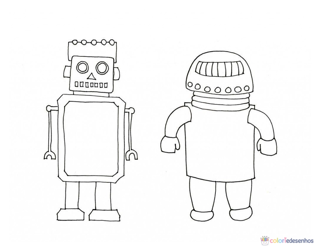 Robôs para colorir