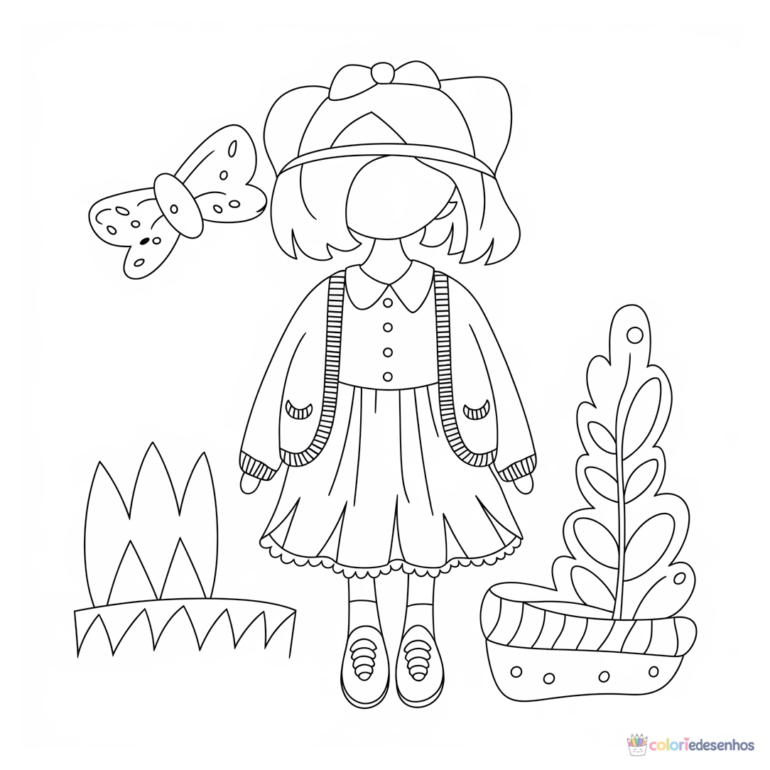 Roupa Fashion para colorir