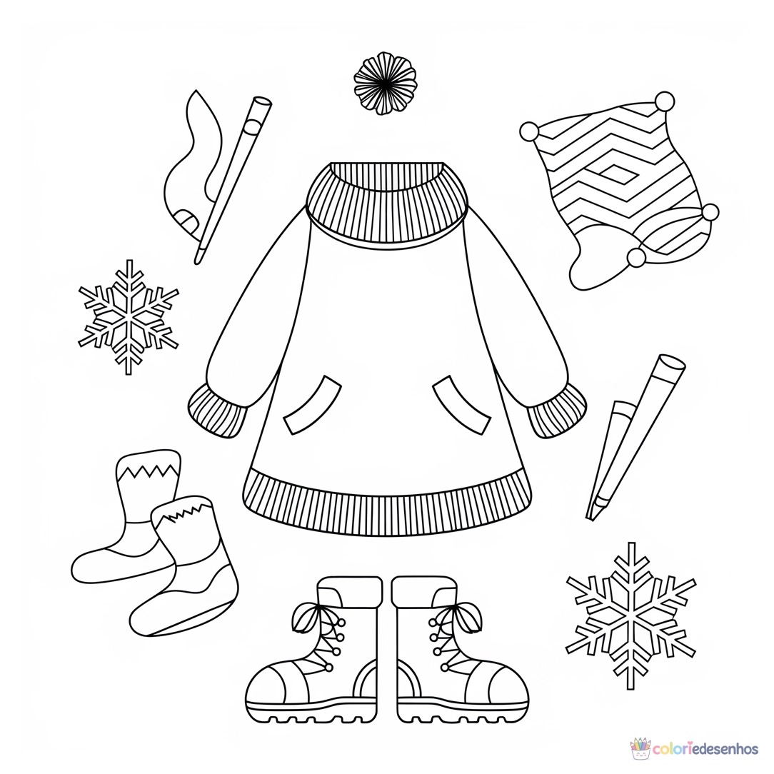 Roupas para colorir
