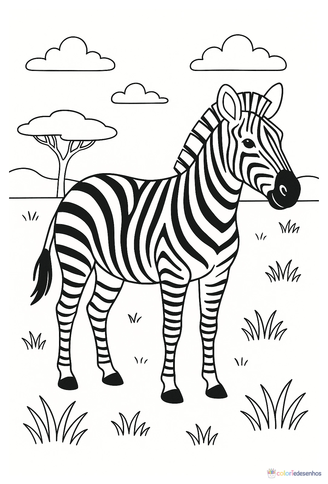 Desenhos de Safari para colorir