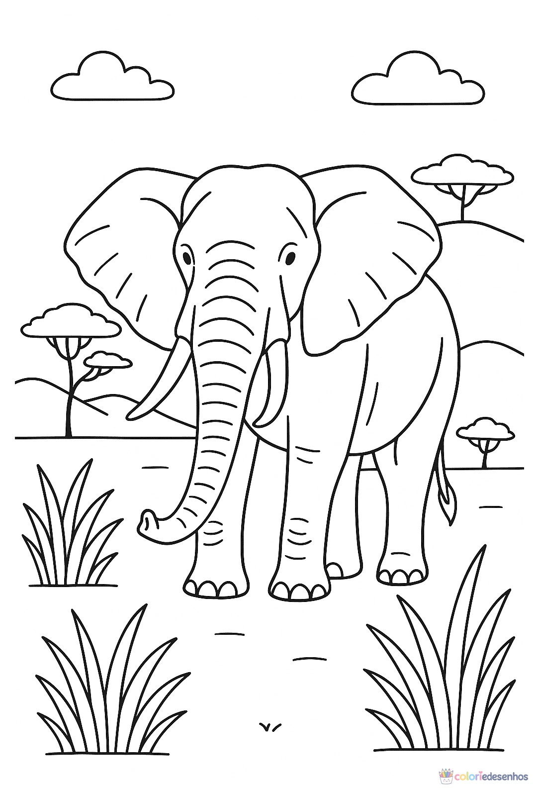 Safari para colorir