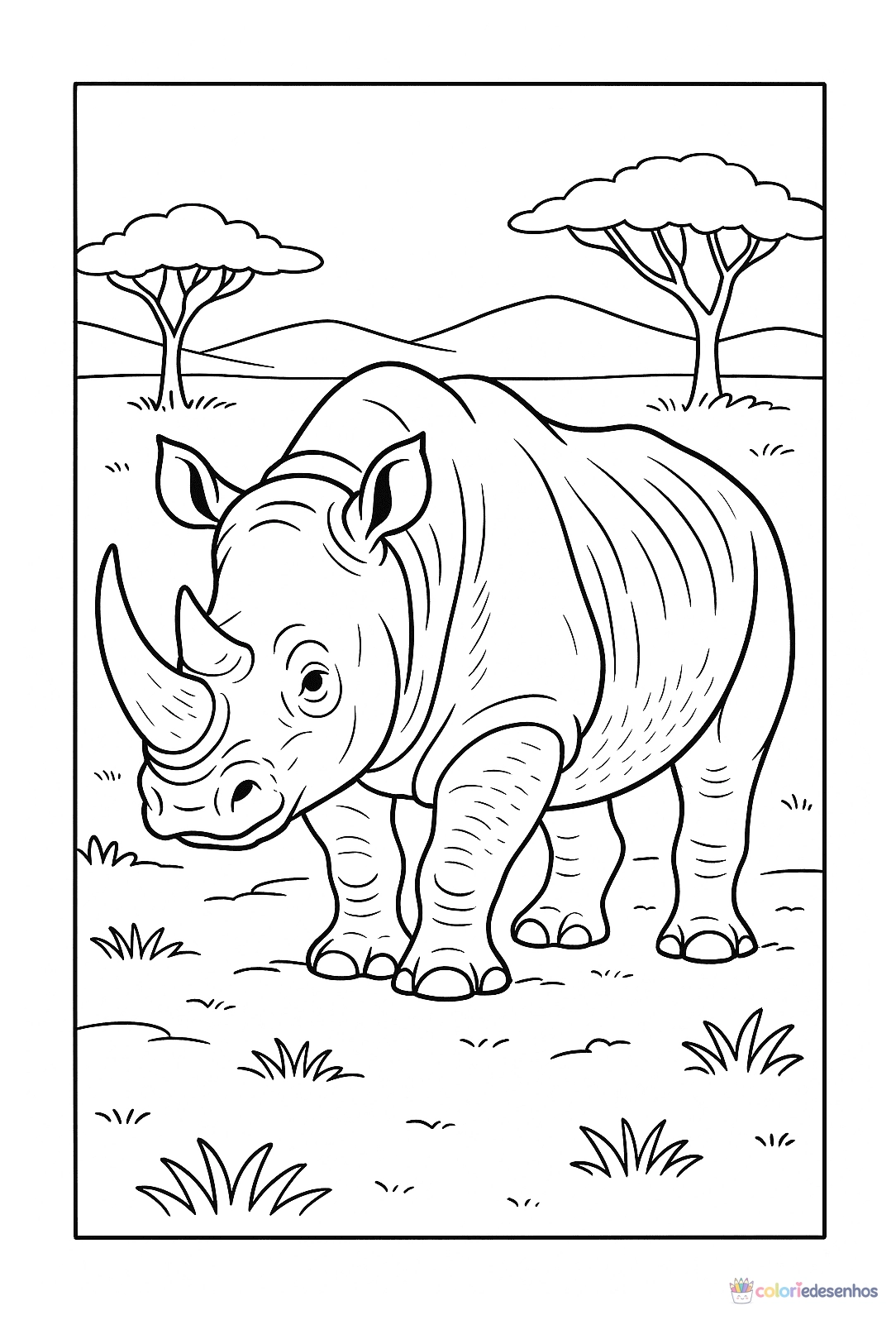 Safari para colorir