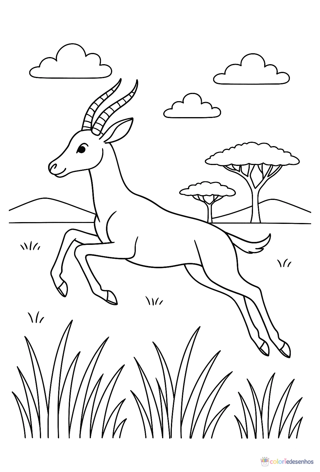 Safari para colorir