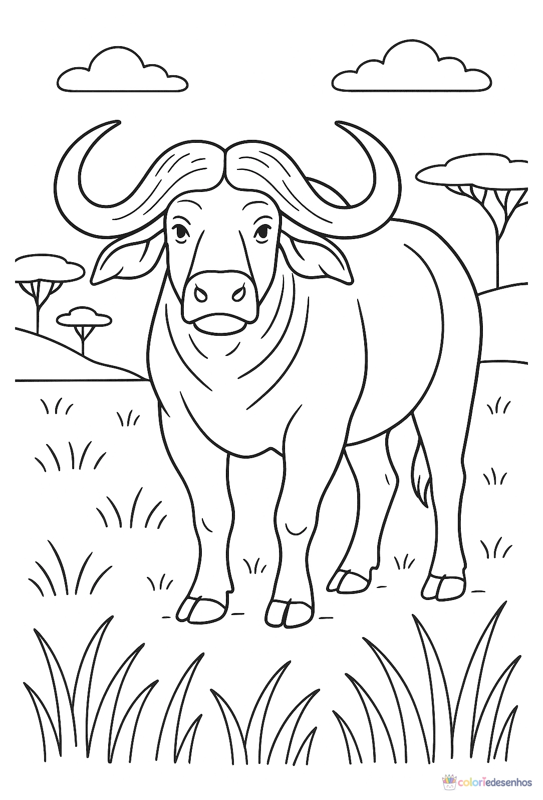 Safari para colorir