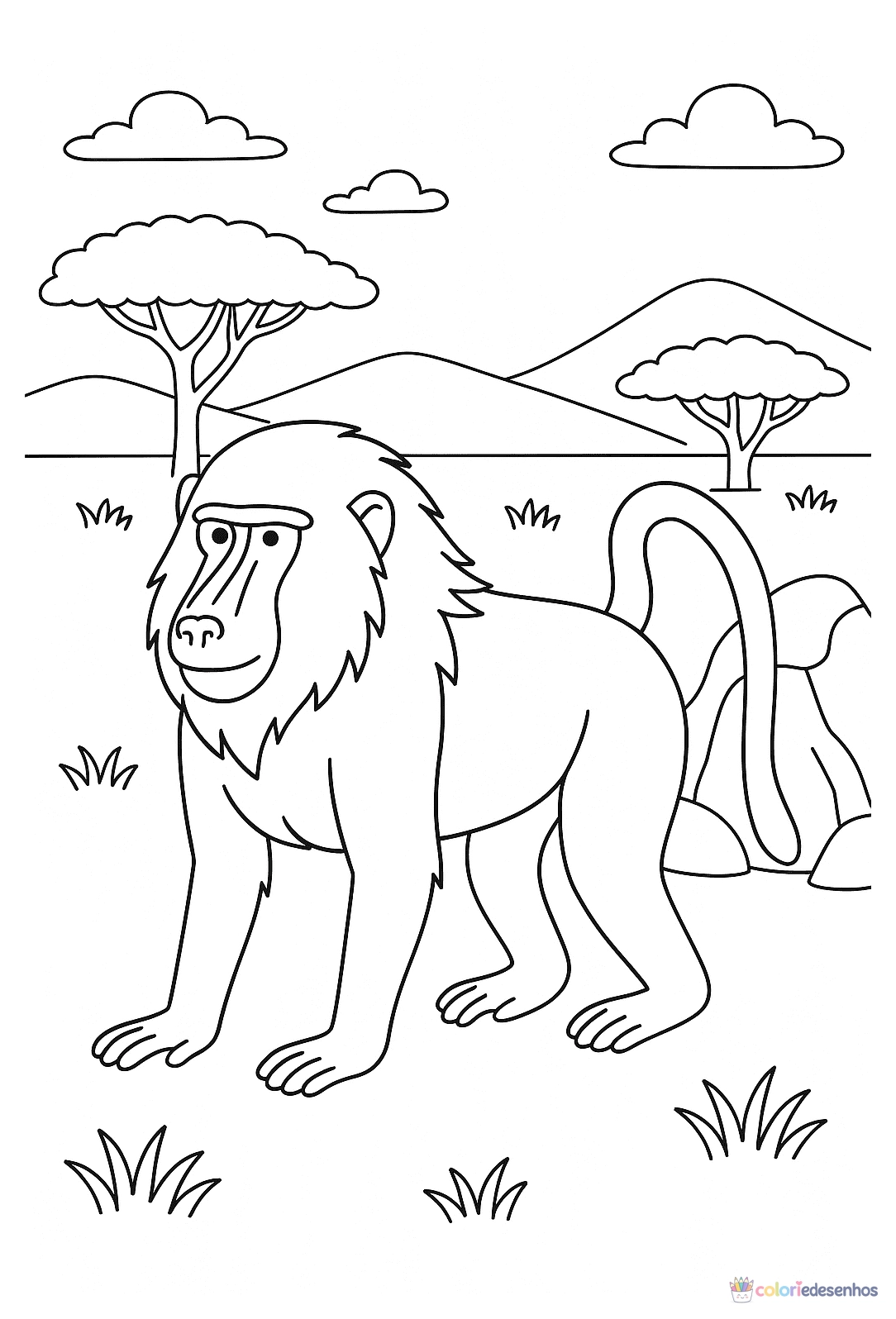 Safari para colorir