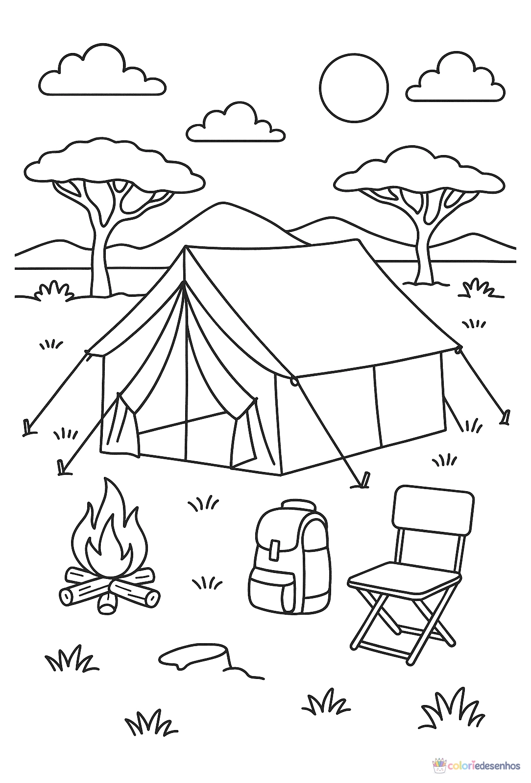 Safari para colorir
