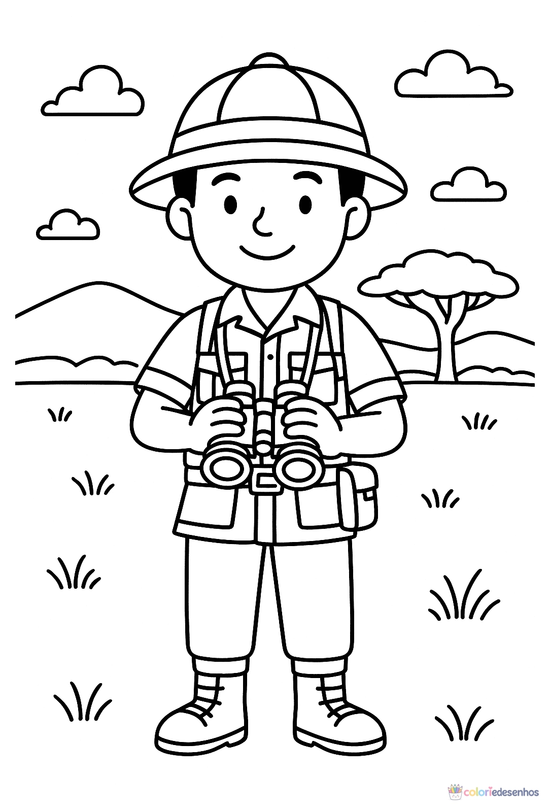 Safari para colorir