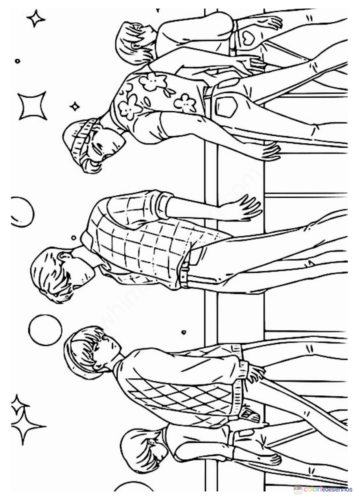 Desenhos de Saja Boys para colorir