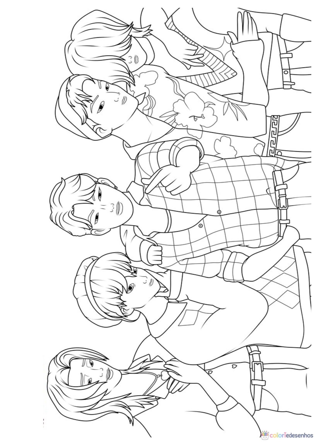 Saja Boys para imprimir e colorir para colorir
