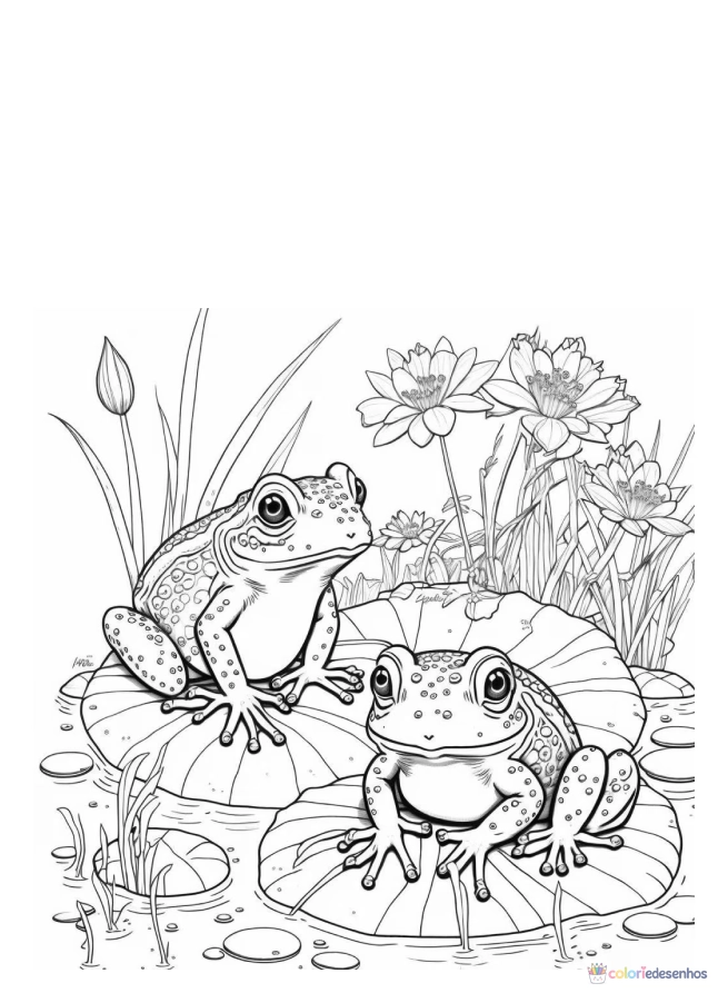 Sapo para colorir