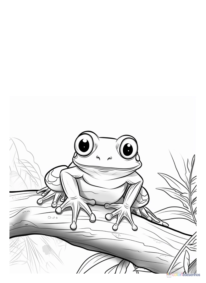 Sapo para colorir