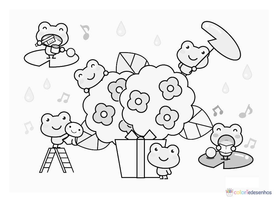 Sapo para colorir